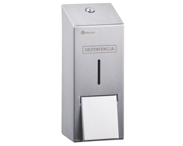 Dozownik płynu dezynfekcyjnego na jednorazowe wkłady 1000 ml MERIDA STELLA, stal matowa Dozownik płynu dezynfekcyjnego na jednorazowe wkłady 1000 ml MERIDA STELLA, stal matowa