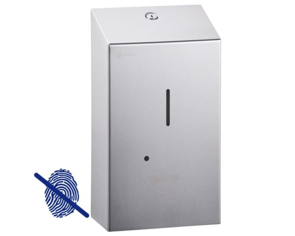 Bezdotykowy automatyczny dozownik mydła w płynie MERIDA STELLA AUTOMATIC Anti-FingerPrint, pojemność zbiornika 1000 ml, stal matowa z powłoką AFP Bezdotykowy automatyczny dozownik mydła w płynie MERIDA STELLA AUTOMATIC Anti-FingerPrint, pojemność zbiornika 1000 ml, stal matowa z powłoką AFP