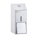 Dozownik mydła w płynie MERIDA STELLA MINI, pojemność zbiornika 400 ml, stal polerowana