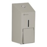 Dozownik mydła w płynie MERIDA STELLA STONE GREY LINE MINI, pojemność zbiornika 400 ml, szary kamienny