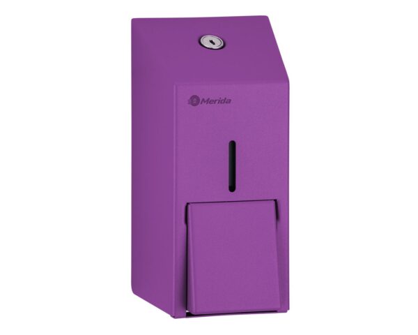 Dozownik mydła w płynie MERIDA STELLA VIOLET LINE MINI, pojemność zbiornika 400 ml, fioletowy Dozownik mydła w płynie MERIDA STELLA VIOLET LINE MINI, pojemność zbiornika 400 ml, fioletowy