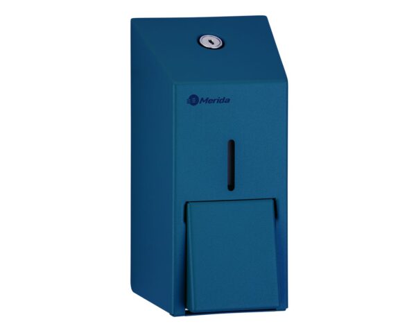 Dozownik mydła w płynie MERIDA STELLA BLUE LINE MINI, pojemność zbiornika 400 ml, niebieski Dozownik mydła w płynie MERIDA STELLA BLUE LINE MINI, pojemność zbiornika 400 ml, niebieski