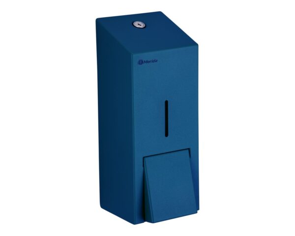 Dozownik płynu dezynfekcyjnego w sprayu MERIDA STELLA BLUE LINE, pojemność wkładów 1000 ml , niebieski Dozownik płynu dezynfekcyjnego w sprayu MERIDA STELLA BLUE LINE, pojemność wkładów 1000 ml , niebieski