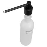 Dozownik mydła w płynie blatowy WALEC, pojemność zbiornika 1000 ml, czarny