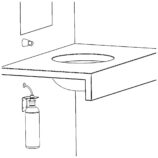 Dozownik mydła w płynie ścienny WALEC, biały