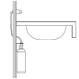 Dozownik mydła w płynie ścienny WALEC, czarny