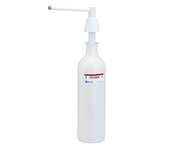 Dozownik mydła w płynie blatowy STOŻEK, pojemność zbiornika 1000 ml, biały