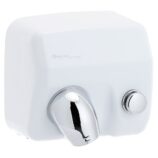 Suszarka do rąk MERIDA SANIFLOW PLUS z przyciskiem, stalowa, biała