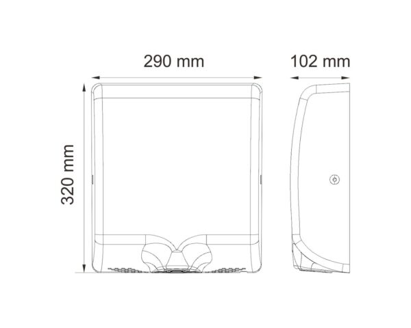 Suszarka do rąk MERIDA TURBO JET SLIM BLACK LINE, czarna Suszarka do rąk MERIDA TURBO JET SLIM BLACK LINE, czarna