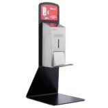 Stojak do dezynfekcji rąk blatowy z dozownikiem z przyciskiem łokciowym MERIDA STELLA