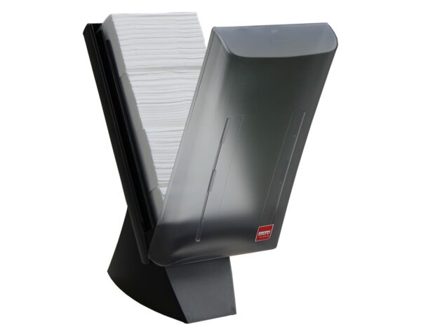 Pojemnik na serwetki gastronomiczne, czarny, tworzywo sztuczne, duży, nablatowy ze stojakiem Pojemnik na serwetki gastronomiczne, czarny, tworzywo sztuczne, duży, nablatowy ze stojakiem