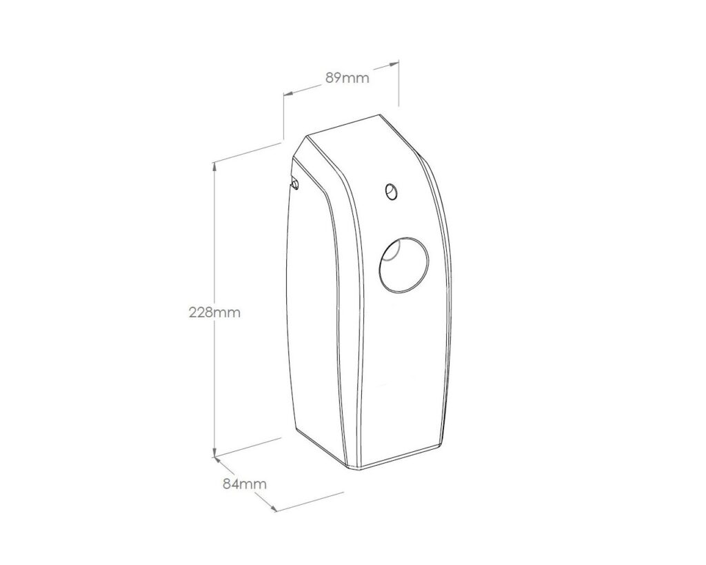 Elektroniczny odświeżacz powietrza LED, tworzywo ABS, biały