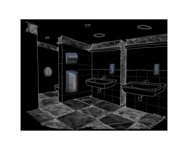 Pojemnik na papier toaletowy w listkach MERIDA UNIQUE GLAMOUR BLACK LINE Pojemnik na papier toaletowy w listkach MERIDA UNIQUE GLAMOUR BLACK LINE