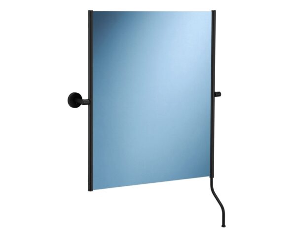 Lustro uchylne w oprawie czarnej matowej z uchwytem ułatwiającym regulację kąta nachylenia MERIDA STELLA BLACK LINE, 50 x 60 cm Lustro uchylne w oprawie czarnej matowej z uchwytem ułatwiającym regulację kąta nachylenia MERIDA STELLA BLACK LINE, 50 x 60 cm