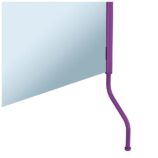 Lustro uchylne w oprawie fioletowej matowej z uchwytem ułatwiającym regulację kąta nachylenia MERIDA STELLA VIOLET LINE, 50 x 60 cm