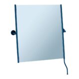Lustro uchylne w oprawie niebieskiej matowej z uchwytem ułatwiającym regulację kąta nachylenia MERIDA STELLA BLUE LINE, 50 x 60 cm
