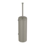 Szczotka do WC z uchwytem mocowanym do ściany, tuba z przykrywką, MERIDA STELLA STONE GREY LINE, szara kamienna