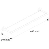 Półka szklana L600