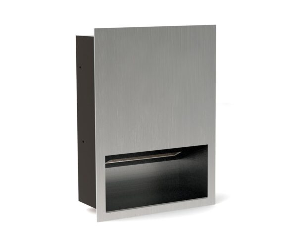 Wnękowy pojemnik na ręczniki papierowe MERIDA DRAGON, stal matowa