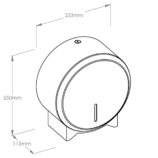 Pojemnik na papier toaletowy MERIDA INOX DESIGN MINI - TEXTURE