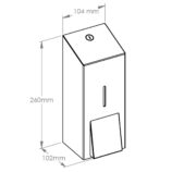 Dozownik mydła w pianie na jednorazowe wkłady z pompką spieniającą MERIDA INOX DESIGN MAXI - ICICLE