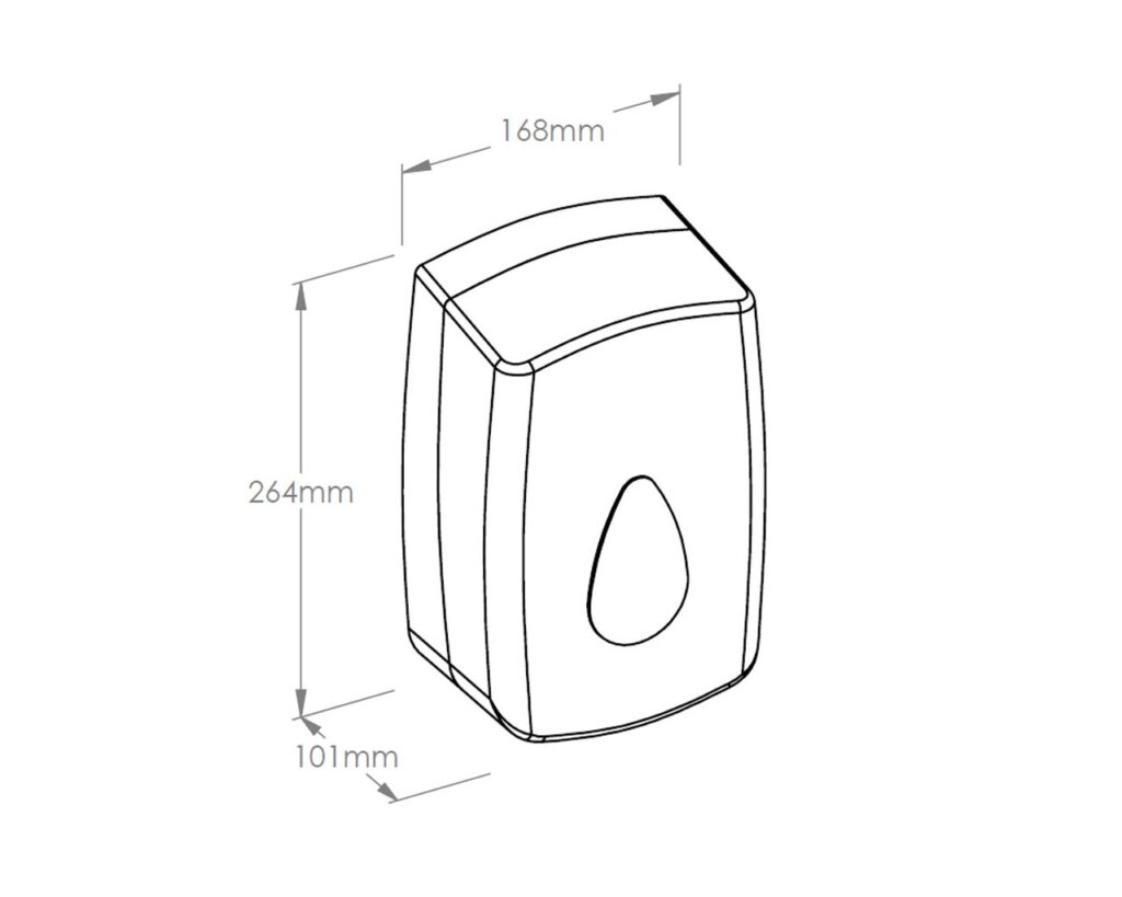Bezdotykowy automatyczny dozownik mydła w pianie MERIDA TOP AUTOMATIC na jednorazowe wkłady 700 g, tworzywo ABS, biały, tył szary, okienko szare