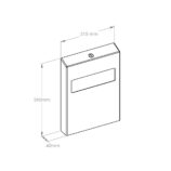Pojemnik na podkładki na deskę sedesową MERIDA STELLA Anti-FingerPrint stal matowa z powłoką AFP