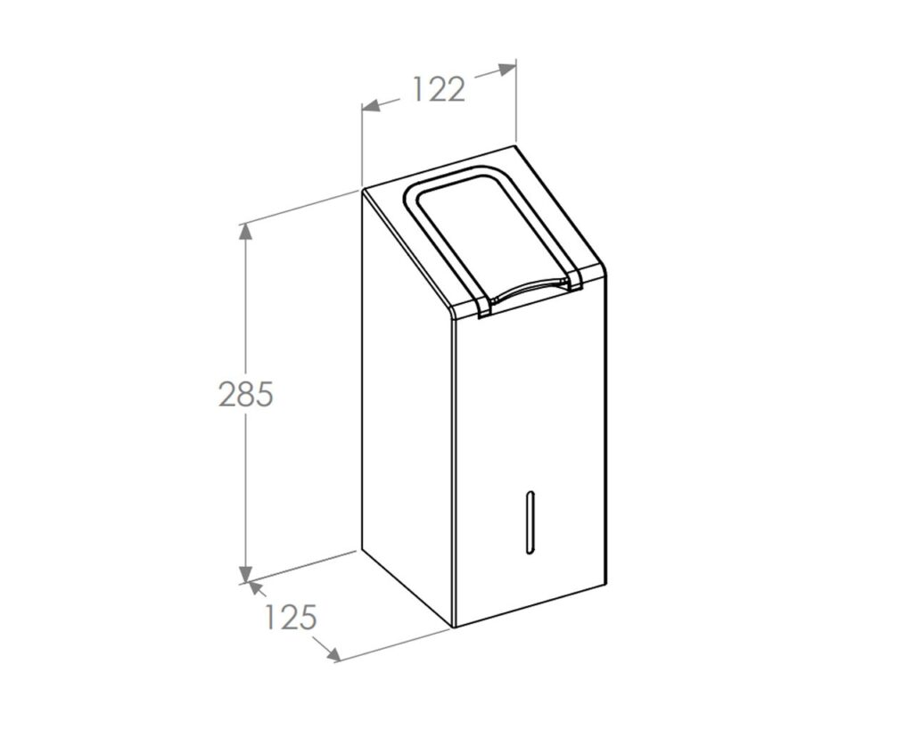 Pojemnik na chusteczki nasączone MERIDA STELLA, stal matowa