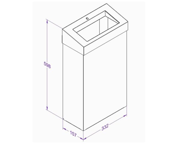Kosz na odpady otwarty MERIDA STELLA SLIM, pojemność 27 l, stal polerowana Kosz na odpady otwarty MERIDA STELLA SLIM, pojemność 27 l, stal polerowana