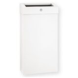 Kosz na odpady otwarty MERIDA STELLA SLIM WHITE LINE COMBO, pojemność 15 l, biały