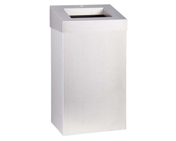 Kosz na odpady otwarty MERIDA STELLA, pojemność 45 l, stal matowa Kosz na odpady otwarty MERIDA STELLA, pojemność 45 l, stal matowa