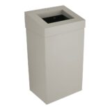 Kosz na odpady otwarty MERIDA STELLA STONE GREY LINE, pojemność 45 l, szary kamienny