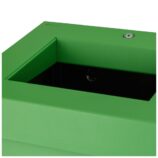 Kosz na odpady otwarty MERIDA STELLA GREEN LINE, pojemność 45 l, zielony