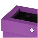 Kosz na odpady otwarty MERIDA STELLA SLIM VIOLET LINE COMBO, pojemność 15 l, fioletowy