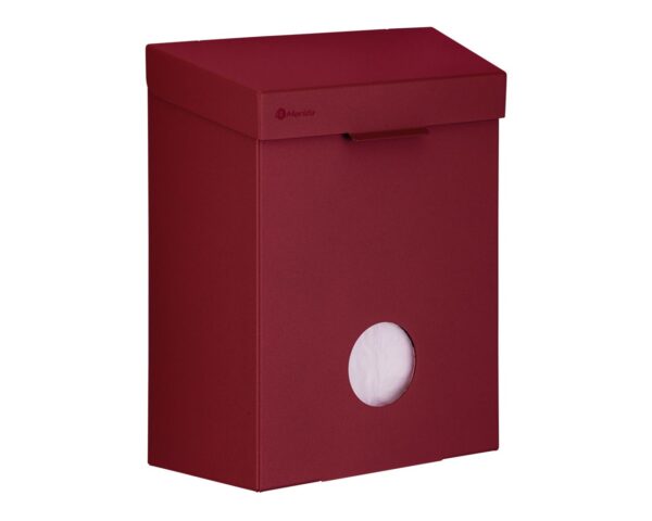 Kosz do damskich toalet MERIDA STELLA RED LINE z pojemnikiem na torebki higieniczne, pojemność 4,4 l, czerwony Kosz do damskich toalet MERIDA STELLA RED LINE z pojemnikiem na torebki higieniczne, pojemność 4,4 l, czerwony