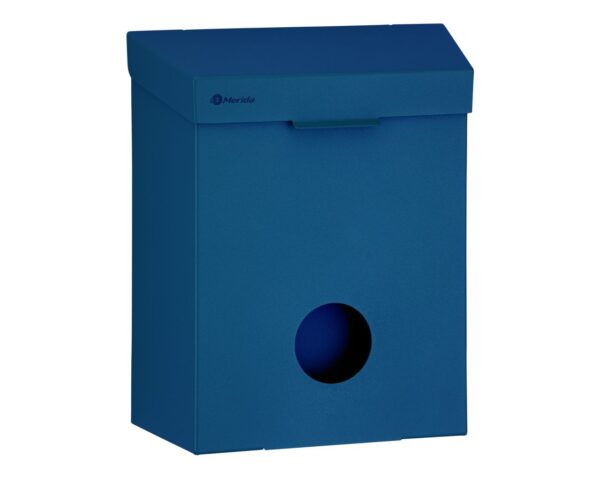 Kosz do damskich toalet MERIDA STELLA BLUE LINE z pojemnikiem na torebki higieniczne, pojemność 4,4 l, niebieski Kosz do damskich toalet MERIDA STELLA BLUE LINE z pojemnikiem na torebki higieniczne, pojemność 4,4 l, niebieski