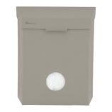 Kosz do damskich toalet MERIDA STELLA STONE GREY LINE z pojemnikiem na torebki higieniczne, pojemność 4,4 l, szary kamienny