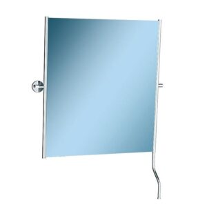 Lustro uchylne w oprawie chromowanej z uchwytem ułatwiającym regulację kąta nachylenia MERIDA STELLA, 50 x 60 cm