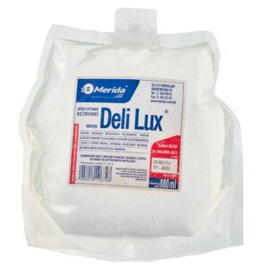 Mydło w pianie MERIDA DELI LUX BEZWONNE, jednorazowy wkład 880 ml, bez zapachu