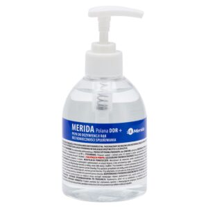Płyn dezynfekcyjny MERIDA POLANA DDR+ do chirurgicznej i higienicznej dezynfekcji rąk, butelka 300 ml z pompką