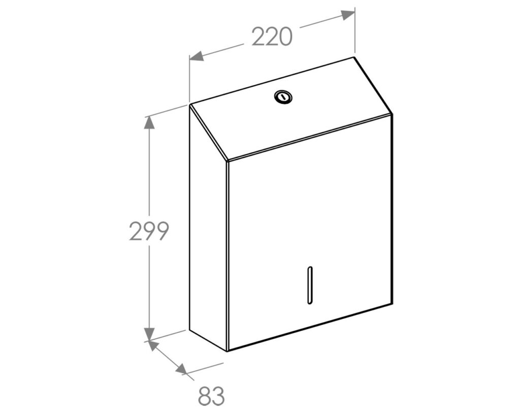Pojemnik na ręczniki składane MERIDA STELLA SLIM WHITE LINE MAXI, biały