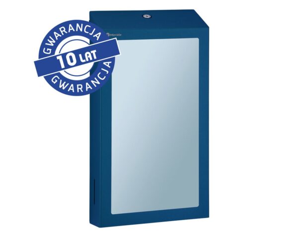Pojemnik na ręczniki składane z lustrem ze stali SuperMirror „2w1" MERIDA STELLA SLIM BLUE LINE MEGA COMBO, niebieski