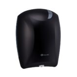 Pojemnik na papier toaletowy w listkach CENTER PULL czarny za 75 zł netto przy zakupie 2 opakowań papieru MERIDA OPTIMUM POB702