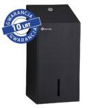 Pojemnik na papier toaletowy w listkach MERIDA STELLA BLACK LINE, pojemność do 450 szt., czarny