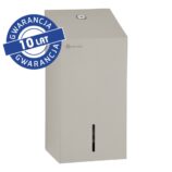 Pojemnik na papier toaletowy w listkach MERIDA STELLA STONE GREY LINE, pojemność do 450 szt., szary kamienny