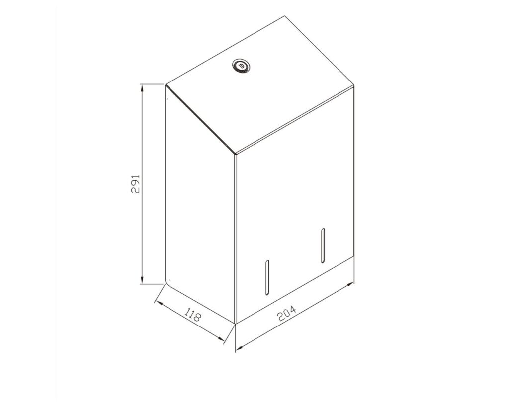 Pojemnik na papier toaletowy w listkach MERIDA STELLA WHITE LINE, pojemność do 900 szt., biały