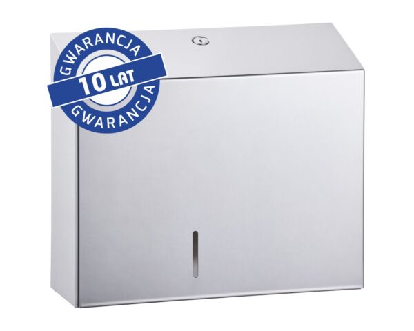 Pojemnik na papier toaletowy MERIDA STELLA DUO z uchwytem na resztkę rolki papieru, średnica papieru do 20 cm, stal polerowana