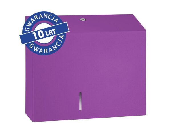 Pojemnik na papier toaletowy MERIDA STELLA DUO VIOLET LINE z uchwytem na resztkę rolki papieru, średnica papieru do 20 cm, fioletowy Pojemnik na papier toaletowy MERIDA STELLA DUO VIOLET LINE z uchwytem na resztkę rolki papieru, średnica papieru do 20 cm, fioletowy