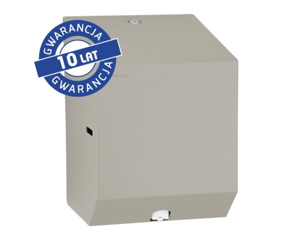 Pojemnik na ręczniki papierowe w rolach lub papier toaletowy w systemie listkowym MERIDA STELLA STONE GREY LINE MINI, szary kamienny