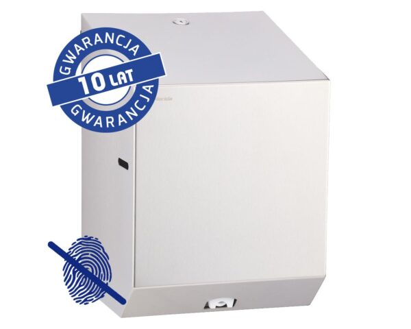 Pojemnik na ręczniki papierowe w rolach MERIDA STELLA MAXI Anti-FingerPrint, stal matowa z powłoką AFP